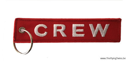 Keychain CREW rood - wit