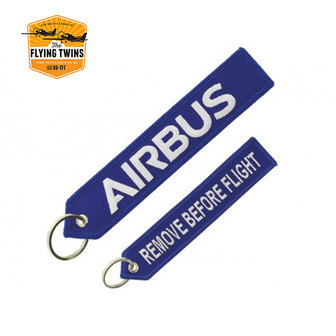 Blue Airbus &quot;remove before flight&quot; key ring 
